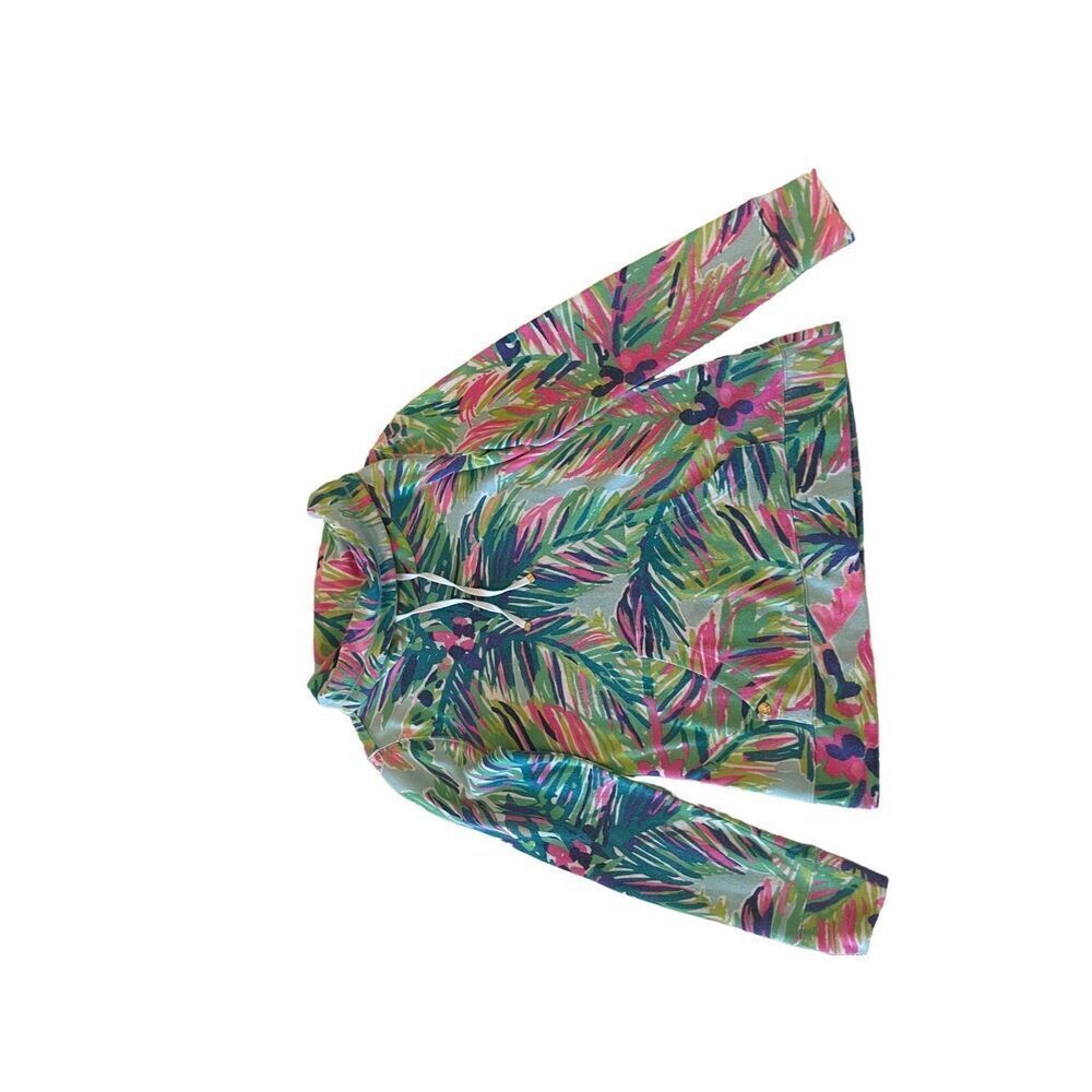 Lilly Pulitzer Womens Multicolor Palm Tree Pullover Sweatshirt Size Small